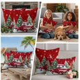 thumbnail image 5 of Christmas Outdoor Waterproof Pillow Covers, Red Truck Xmas Tree Winter Snowflakes Elk Decorative Square Throw Pillowcase Sofa Cushion Sham for Patio/Couch/Chair, 20"x20" 2 Pack, 5 of 8