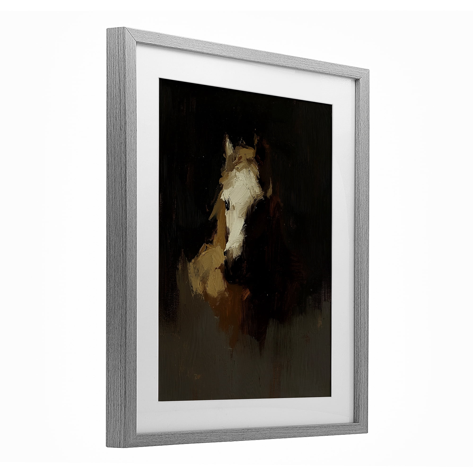 Stupell Industries Abstract Rider Horse Illusion Gray Framed Print Under Glass, design by Svetlana Aleynikova
