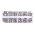 thumbnail image 2 of SmartBy 1 Set Round Nail Art Rhinestone Kit 12 Grids Assorted Size Decoration Fake Gems DIY Nail Design Crafting Glass Flatback Rhinestones, 2 of 7
