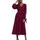 thumbnail image 2 of Vestido de manga larga diseño de correa Vestido de mujer Poliéster hueco empalmado Lavable a máquina para ir de compras ANGGREK  Otros, 2 of 8