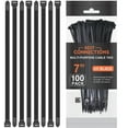 thumbnail image 2 of Best Connections 7" Inch Black Nylon Cable Wire Zip Tie, 50 Lbs Tensile Strength, 5,000 Piece, 2 of 10