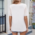 thumbnail image 3 of Easter Shirts for Women Going Out Tops for Women Short Sleeve V Neck Casual V Neck T Shirts for Women Summer Fashion Tops Lace Short Sleeve Business Loose Trendy Blouses Summer Tops for Women 2025, 3 of 4