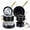 Stone Black, variant on Chef Power Ceramic Cookware Sets, 10Pcs Pots and Pans Set Non Stick, Cookware Set with Stainless Steel Handle, Dishwasher & Oven Safe,Stone Black with Light Gold Handle