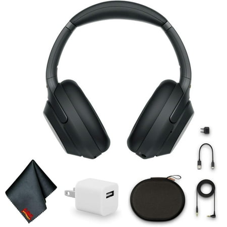 Sony WH-1000XM3 Wireless Noise-Canceling Over-Ear Headphones (Black) Bundle +USB