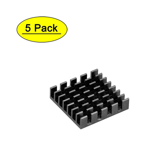 Electronic Radiators Heatsink for MOS GPU IC Chip Black 22 x 22 x 6 mm 5pcs
