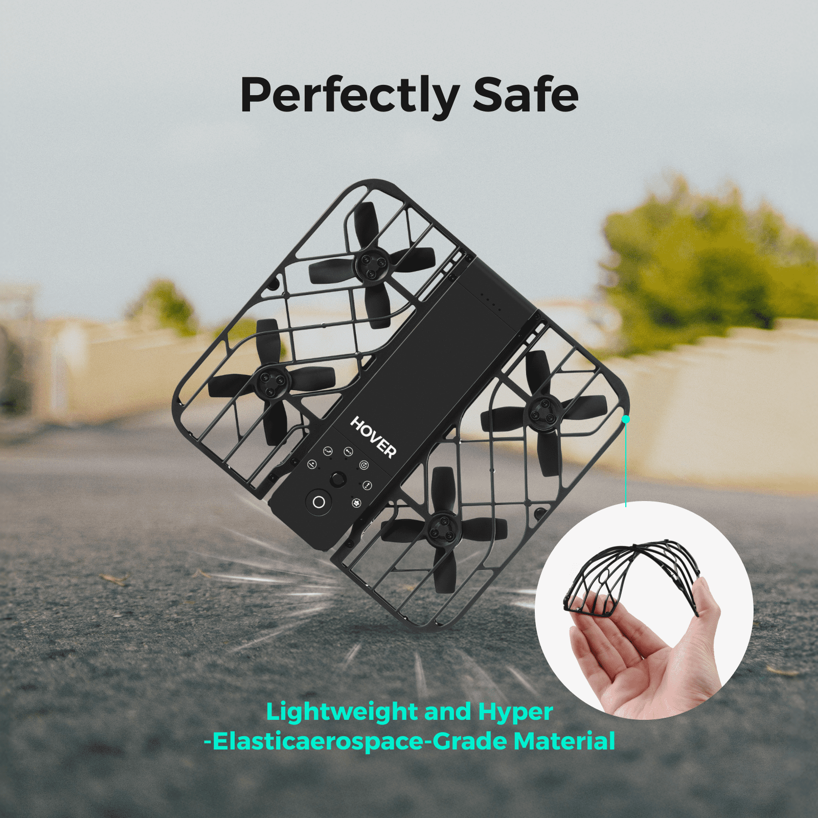 HOVERAir X1 Self Flying Camera Foldable Pocket Drone with Palm Takeoff Black (Exclusive Combo)