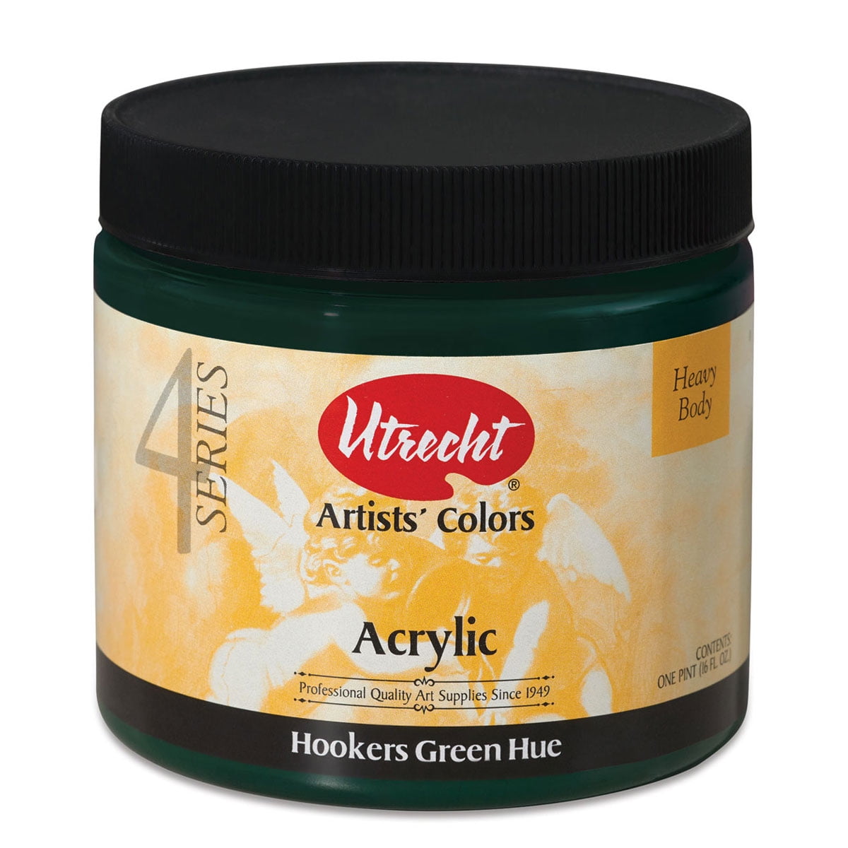 Utrecht Artists' Acrylic Paint - Hooker's Green Hue, Pint