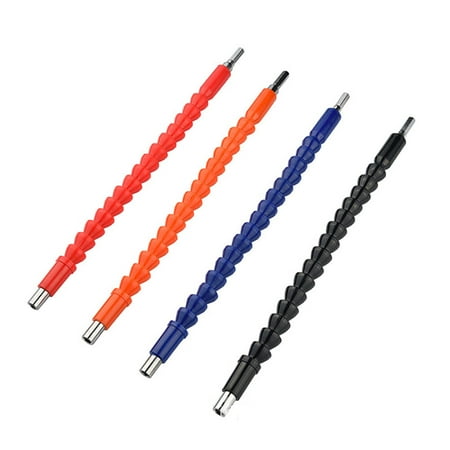 

Car Repair Tools 4Pcs Universal Flexible Shaft Extention Screwdriver Bit Holder Connect Link for Electronics (Drill Black Orange Red Blue)
