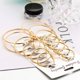 thumbnail image 4 of 6 pares de colgantes circulares de aro grande para mujer, joyería de 21 mm a 48 mm Oro jinwen Pendientes de aro grandes, 4 of 8