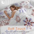 thumbnail image 4 of Christmas Snowflakes Bedding Duvet Cover Set Queen Size 4 Pieces Xmas Purple Brown White Background Bedding Set with Zipper Closure, 1 Comforter Cover 90x92 Inches 1 Flat Sheet & 2 Pillow Cases, 4 of 7