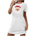 thumbnail image 2 of Elvqul Plus Size Pajamas for Women Button up Santa Nightgowns Ugly Womens Pajamas Christmas, 2 of 3