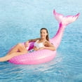 thumbnail image 2 of Flotador inflable con forma de cola de sirena Jasonwell, gigante, rosa, 2 of 8