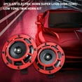 thumbnail image 2 of Mistaha 12V125mm Dual-tone Horn Set for Electric and Motorcycles - Pair of Iron Car Horns in Yellow for Small Vehicles - 115dB Sound Output - Easy Installation Kit Included, 2 of 6
