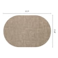 thumbnail image 6 of Placemats Set of 6 Oval  Leather Placemats for Kitchen Dining Table Decor Heat Resistant Table Placemats Wipeable Table Mat Light Brown 17.7x11.8inch, 6 of 6