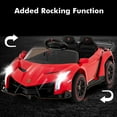 thumbnail image 4 of OLAKIDS 2 Seater Kids Ride on Car, 12V 4WD Licensed Lamborghini Veneno Powered Electric Vehicle with Hydraulic Doors, Rocking Mode, Adjustable Speeds, Remote Control, MP3, Headlight, 4 of 10