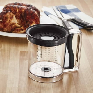 HIC Roasting Glass Fat Separator With Gravy Strainer