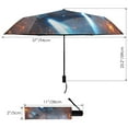 thumbnail image 3 of Spaceships Flying over City Compact Sun Umbrella Windproof Travel Umbrellas for Rain Strong Portable UV Protection, 3 of 8