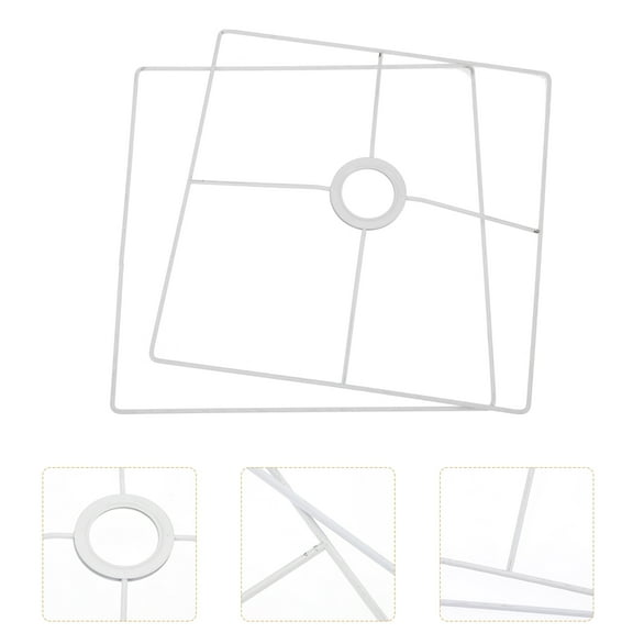 ULTNICE  Square Lamp Shade Rings Holder Sturdy Lampshade Frame