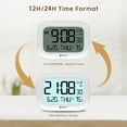 thumbnail image 3 of Geevon Small Digital Atomic Alarm Clock for Bedroom Heavy Sleepers, Mini Travel Alarm Clock with 10s Backlight, 12/24H, Temp, Suitable for Kids Teens Adult Boy Girl(White), 3 of 11