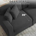 thumbnail image 3 of DREAMSIDEA L Shaped Sectional Sofa Couch for Living Room, Modern Corduroy L-Shaped Couch 3-Seat Sofa Sectional with Left-Armrest Chaise for Apartment & Small Space,Gray, 3 of 5