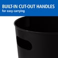 thumbnail image 4 of Mainstays Basic 2.64 Gallon Plastic Trash Can - Compact Wastebasket with Cut-Out Handles, Black, 4 of 5