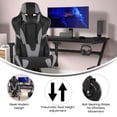 thumbnail image 3 of Flash Furniture X20 Ergonomic LeatherSoft Swivel Reclining Gaming Chair with Transparent Roller, 3 of 4