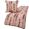 thumbnail image 1 of King / Queen / Twin Maroon & Ivory Decorative King 90"x18" Bed Runner WITH Pillow Cover, Tie & Dye, Beaded & Quilted Bed Scarf on Cotton fabric - Tie Dye Love, 1 of 4