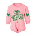 thumbnail image 2 of Coerni Baby Onesie Bodysuits 1st Birthday Outfit St Patricks Day Romper Bodysuit Soft Graphic Oversized Button Sweatshirt Jumpsuit, 2 of 6