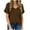 Coffee, variant on gakvbuo Plus Size Tunic Tops For Womens Summer Tops 2023 Casual Dressy Women's Summer V Neck Leisure Short Sleeve Solid Tops