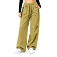 thumbnail image 2 of Qingpeng Womens Water Resistant Cargo Pants Drawstring High Waisted Wide Leg Pants Quick Dry Outdoor Hiking Trousers, 2 of 5