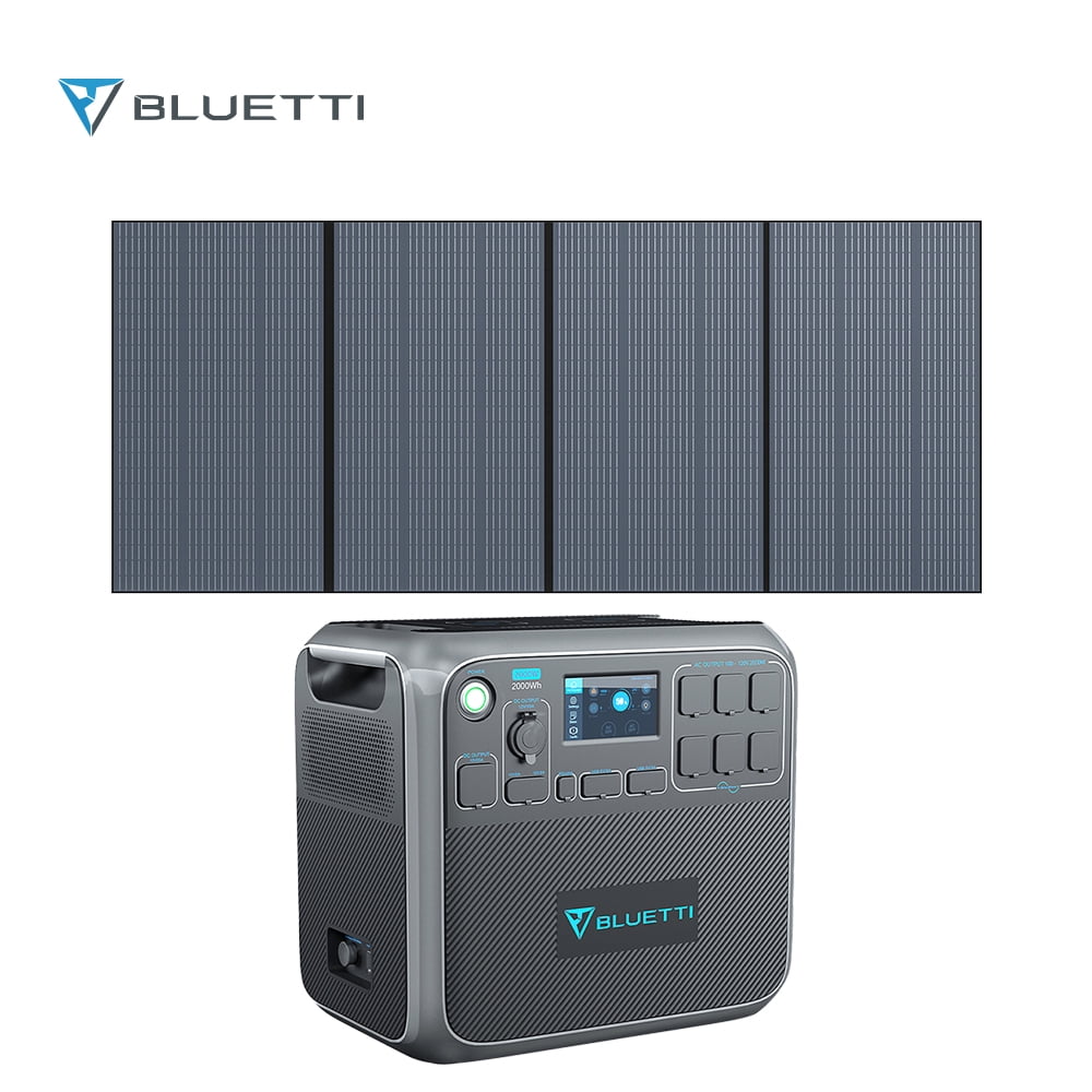 Bluetti Solar Generator AC200P, With 1pcs 350W Solar Panel, 2000Wh