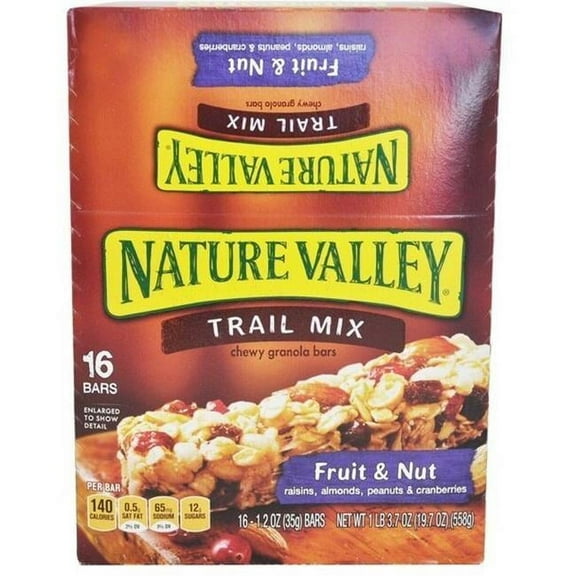 Nature Valley 2345512 Fruit & Nut Chewy Trail Mix Granola Bars - Case of 32