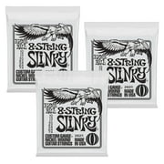 3 PACK Ernie Ball P02625 8-String Slinky Electric Nickel Wound