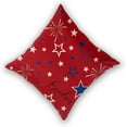 thumbnail image 2 of 4th of July Pillow Covers 16x16 Set of 2, Independence Day Patriotic Freedom Blue White Stars Throw Pillows Linen Outdoor Memorial Day Decorative Cushion Case for Couch Sofa Home Holiday Decor, 2 of 6
