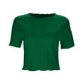 thumbnail image 2 of Women's Solid Color Short Casual Slim Fit Top, 2 of 8