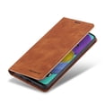 thumbnail image 3 of Mantto Case for Samsung Galaxy A51 5G, Premium Leather RFID Blocking Credit Card Slots Wallet Retro Folio Case Magnetic Clasp Flip Kickstand Shockproof Full Protection Phone Cover, Brown, 3 of 8