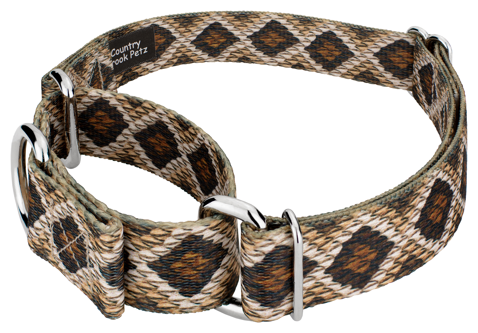 Country Brook Petz® Rattlesnake Martingale Dog Collar and Leash, Medium