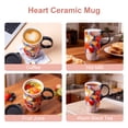 thumbnail image 6 of Topadorn Colorful Heart Art Ceramic Travel Mug, 17oz, Painted Hearts Print with Drip Background, Spill-Resistant Lid, Microwave/Dishwasher Safe, Gift Boxed, 6 of 6