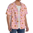 thumbnail image 2 of Naloa Donuts Men's Loose Fit Cuban Collar Short-Sleeve Shirt, Hawaiian Shirts, Mens Shirts Casual for Everyday Wear Outings-X-Large, 2 of 5