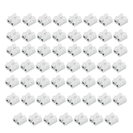 

55 Pcs Push Quick Wire Kit Spring Type Wire and White Terminal Block