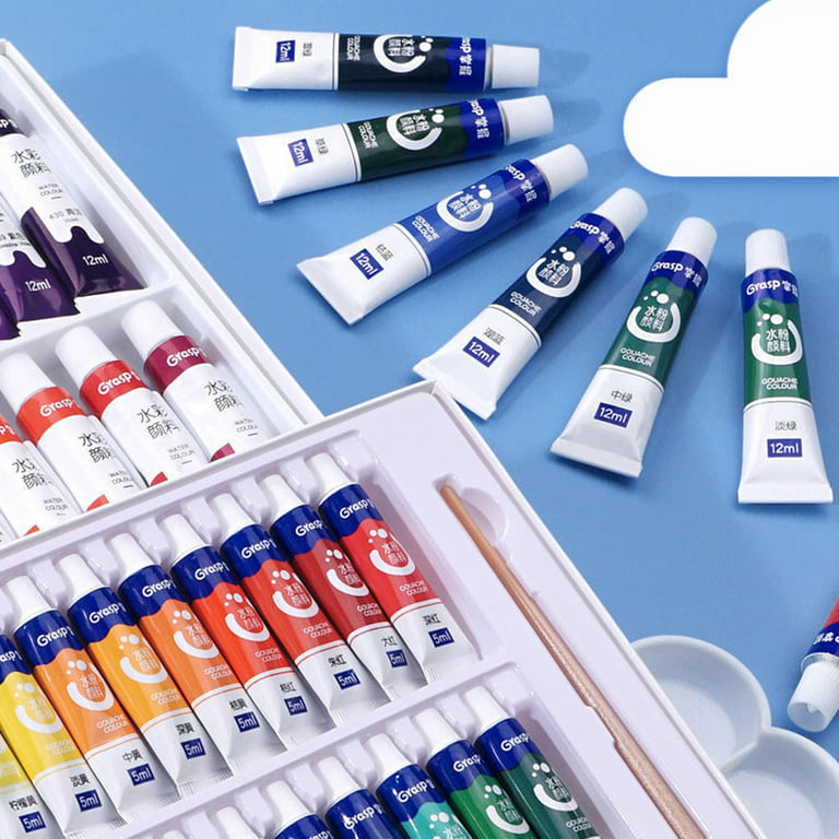 Watercolor Paint Set in Tubes Art Academy Gouache Pigment Kit 5ml  12/18/24/36 Colors for Art Student Painters Beginners 