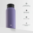 thumbnail image 6 of JoyJolt Vacuum Insulated Water Bottle with Flip Lid & Sport Straw Lid - 32 oz - Purple, 6 of 7