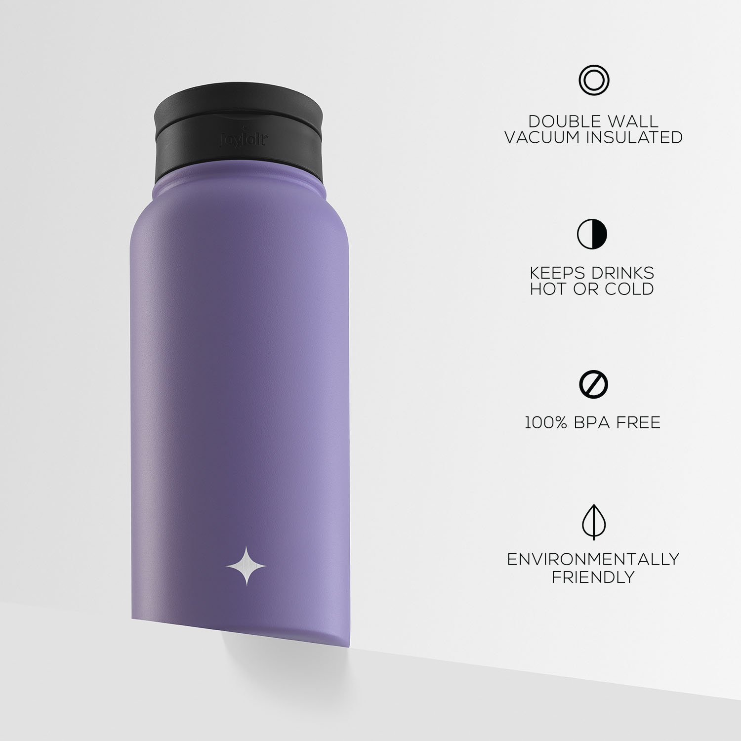 JoyJolt Vacuum Insulated Water Bottle 32 oz Purple photo 6