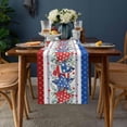 thumbnail image 2 of 4th of July Table Runner 13x48 Inches Long Patriotic Stars Runner for Table Poppy Independence Day Small Table Runners Washable Dresser Scarf for Kitchen Coffee Dining Memorial Day Holiday Party, 2 of 6