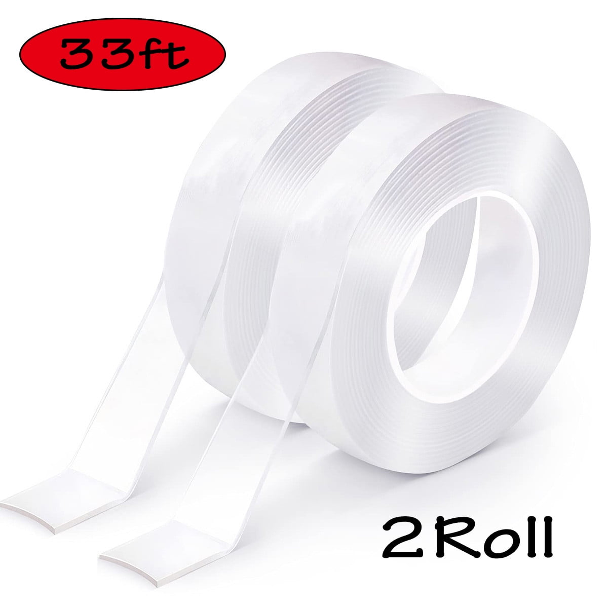 Kabuer Double Sided Tape Double Sided Tape Heavy Duty Carpet Tape 33Ft Double Sided Mounting Tape 2 Pack