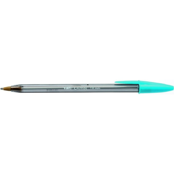 Bolígrafo BIC Cristal Punta Ancha 1.6mm Turquesa Paquete de 20