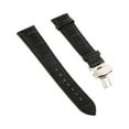 thumbnail image 1 of facefd Leather Watch Band Butterfly Deployment Clasp Buckle Black 22mm, 1 of 5
