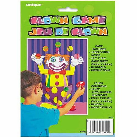 Pin The Tail On The Bunny - Pin the Nose on the Clown Party Game