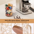 thumbnail image 4 of AEVXKHI Large Capacity K Cup Storage Basket, Gold Wire Coffee Pod Basket, Round Coffees Holder with Handle Decor for Countertop, 4 of 10