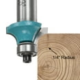 thumbnail image 5 of Uxcell Roundover Router Bit 1/2 Shank 7/8" Radius Carbide Tipped with Bearing Cyan, 1/2" x 1/4" 1, 5 of 5